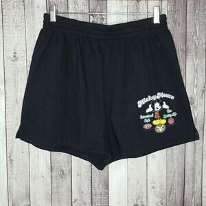 Mickey by Jerry Leigh Vintage 80s Black Mickey Mouse Pull-on Shorts Womens Large